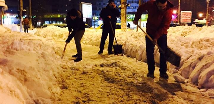 Acțiune deszăpezire în sectorul 3