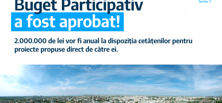 Proiectul USR Sector 3 de Bugetare Participativă a fost aprobat.